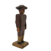 Wonderful Old Carved Man in Brown, with Hat