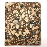 Selina Pierson 1847-8 British Calligraphy Practice Notebook with Hand-marbled Paper Cover