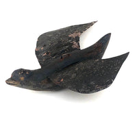 Exceptionally Lovely Antique Carved Bluebird with Tin Wings