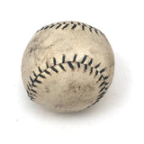 Wonky Old Hand-sewn, Presumed Homemade, Slightly Smaller than a Baseball Leather Ball