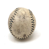 Wonky Old Hand-sewn, Presumed Homemade, Slightly Smaller than a Baseball Leather Ball