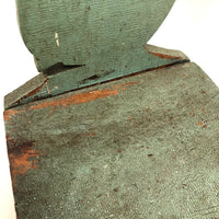 Wonderful Folk Art Squirrel Doorstop in Gorgeously Alligatored Green Paint