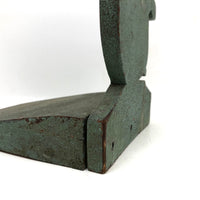 Wonderful Folk Art Squirrel Doorstop in Gorgeously Alligatored Green Paint