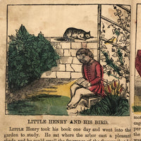 Little Henry and His Bird, 1853, Child's Book with Hand-colored Engravings by J.D. Felter