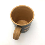 Antique Checkerboard Relief Pattern Mocha Ware Small Cup / Mug