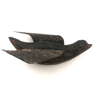 Exceptionally Lovely Antique Carved Bluebird with Tin Wings