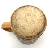 Antique Checkerboard Relief Pattern Mocha Ware Small Cup / Mug