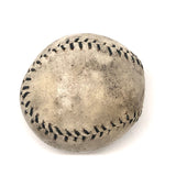 Wonky Old Hand-sewn, Presumed Homemade, Slightly Smaller than a Baseball Leather Ball