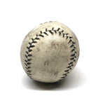 Wonky Old Hand-sewn, Presumed Homemade, Slightly Smaller than a Baseball Leather Ball