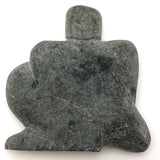 Inuit Soapstone Sculpture of Crouched Figure , Signed and Numbered