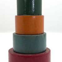 Colorful Wooden Blocks on Post Stacking Toy
