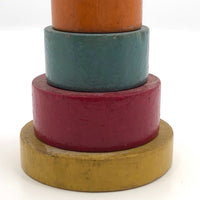 Colorful Wooden Blocks on Post Stacking Toy