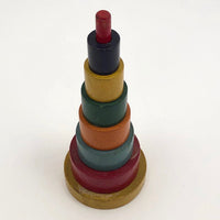 Colorful Wooden Blocks on Post Stacking Toy