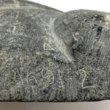 Inuit Soapstone Sculpture of Crouched Figure , Signed and Numbered