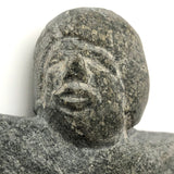 Inuit Soapstone Sculpture of Crouched Figure , Signed and Numbered