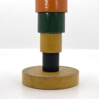 Colorful Wooden Blocks on Post Stacking Toy