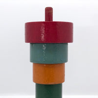 Colorful Wooden Blocks on Post Stacking Toy