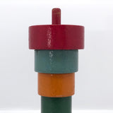 Colorful Wooden Blocks on Post Stacking Toy