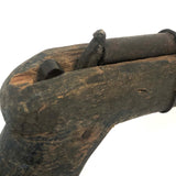 LF's Wonderful Carved Toy Gun in Old Blue Paint with Iron Barrel