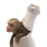 Antique Hand-painted Porcelain Bottle-Shaped Candlesnuffer with Monkey!