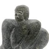 Inuit Soapstone Sculpture of Crouched Figure , Signed and Numbered