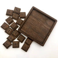Antique Handmade Wooden Fifteen Puzzle Game