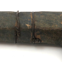 LF's Wonderful Carved Toy Gun in Old Blue Paint with Iron Barrel