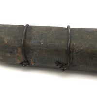 LF's Wonderful Carved Toy Gun in Old Blue Paint with Iron Barrel