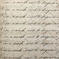 Cornelius Pierson 1842 British Calligraphy Practice Notebook with Hand-marbled Cover