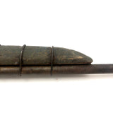 LF's Wonderful Carved Toy Gun in Old Blue Paint with Iron Barrel