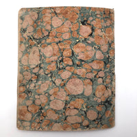 Cornelius Pierson 1842 British Calligraphy Practice Notebook with Hand-marbled Cover