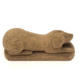 C.C. Hoke 1903 Beautifully Carved Little Guardian Dog!