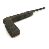 LF's Wonderful Carved Toy Gun in Old Blue Paint with Iron Barrel