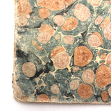 Cornelius Pierson 1842 British Calligraphy Practice Notebook with Hand-marbled Cover