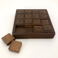 Antique Handmade Wooden Fifteen Puzzle Game