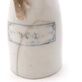Antique Hand-painted Porcelain Bottle-Shaped Candlesnuffer with Monkey!