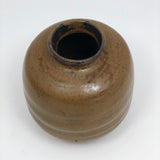 Hand-thrown Pottery Weed Vase with Honey Brown Glaze