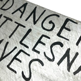 Danger Rattlesnake Caves, Hand-painted Make Do Wooden Sign