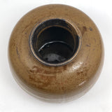 Hand-thrown Pottery Weed Vase with Honey Brown Glaze