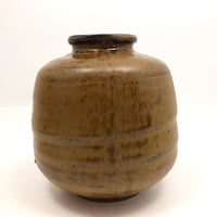 Hand-thrown Pottery Weed Vase with Honey Brown Glaze