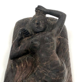 Hand-carved Reclining Nude Draped in Bedsheets