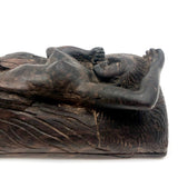 Hand-carved Reclining Nude Draped in Bedsheets