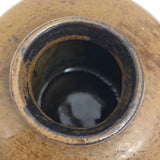 Hand-thrown Pottery Weed Vase with Honey Brown Glaze