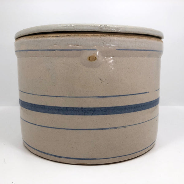 Antique 8-Gallon White Stoneware Crock