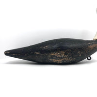 Striking Old Hand-carved Black and White Chesapeake Bay Working Decoy