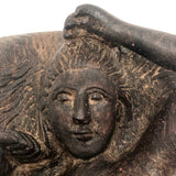 Hand-carved Reclining Nude Draped in Bedsheets