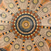 Stunning Large Mandala Type Drawing in Lemon Gold Frame