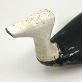 Striking Old Hand-carved Black and White Chesapeake Bay Working Decoy