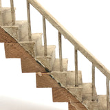 Great Old Painted Wood Dollhouse Staircase