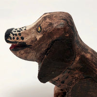 Super Lovable Hand-carved and Painted Folk Art Dog with Freckles!